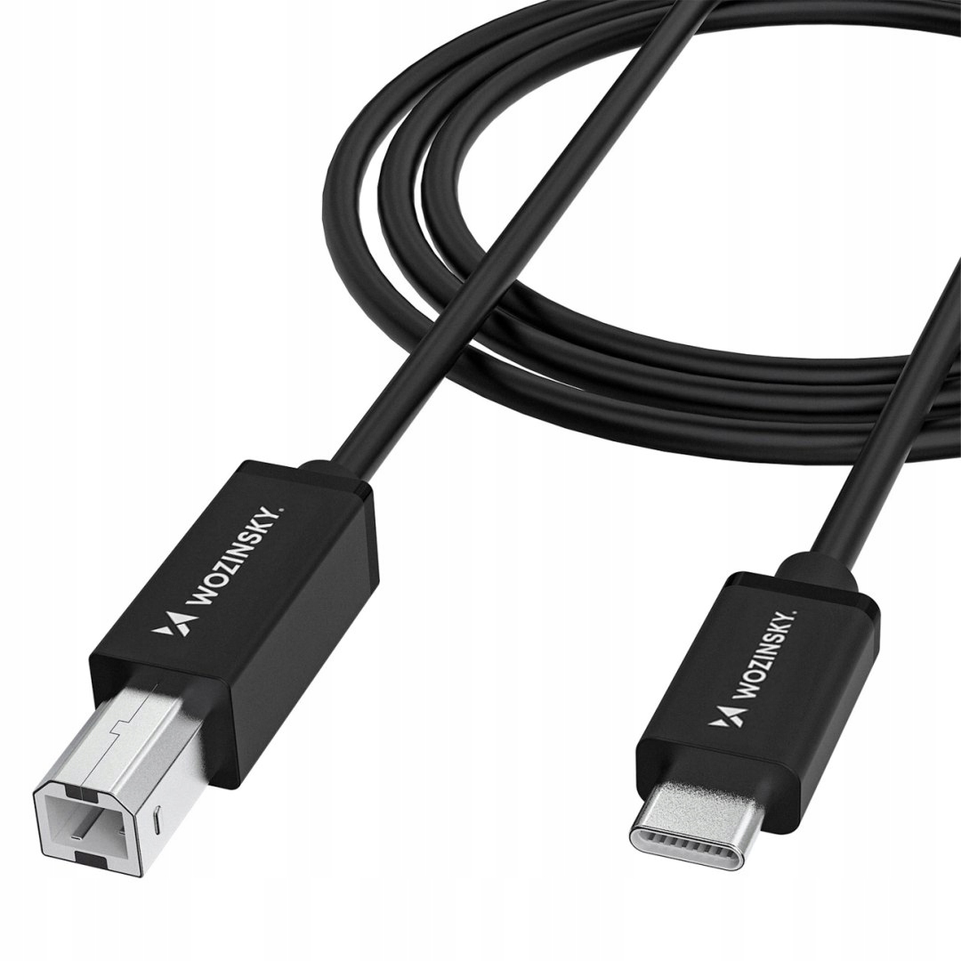 Kabel Wozinsky WKDDY1S Usb-b Usb-c 1m czarny