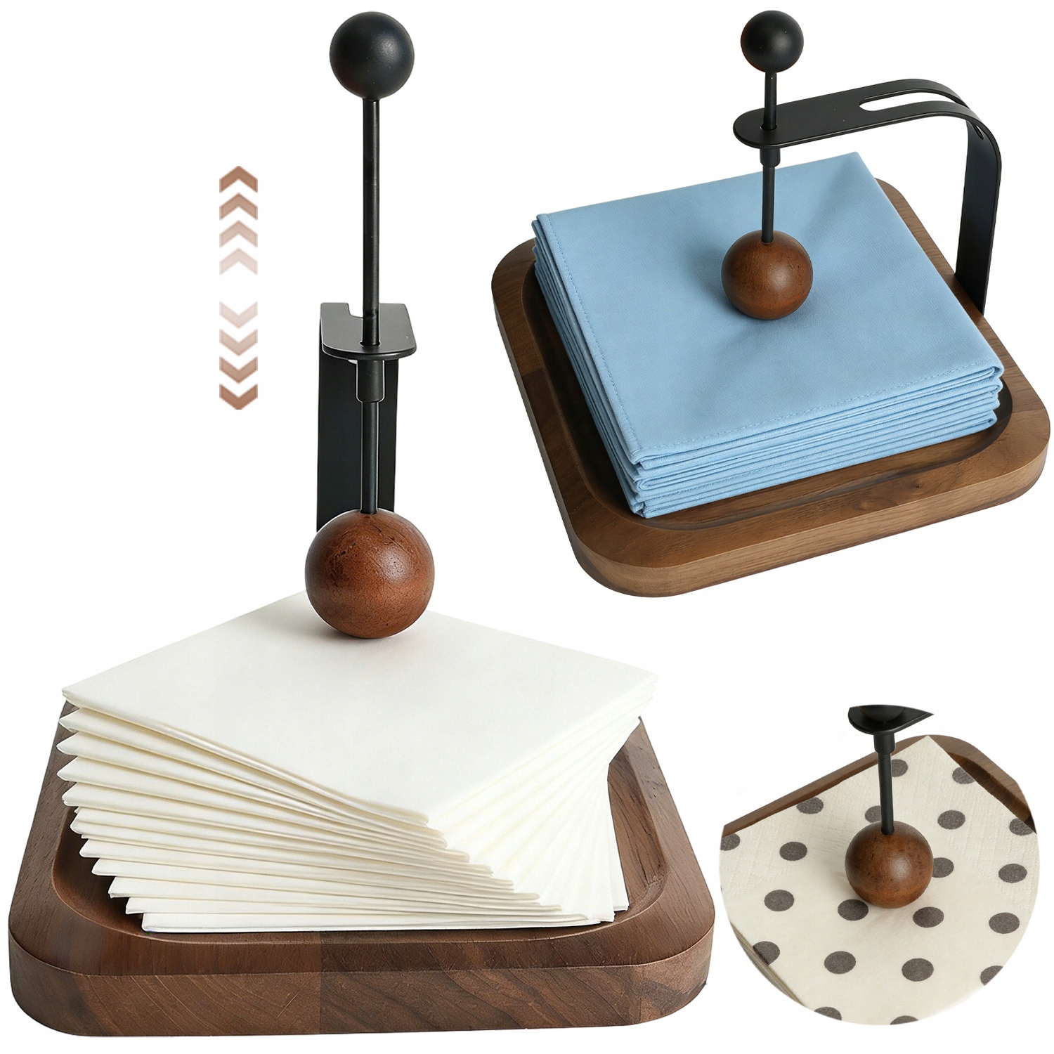 Ubrousek Home Styling Collection Bistro Dřevo Dekorace 17.5X17.5X25.5 CM