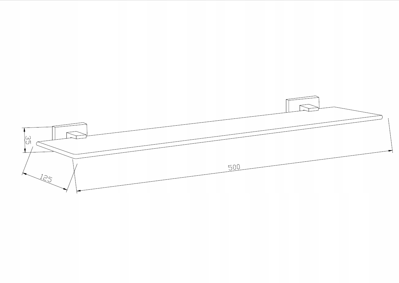 MEXEN ARNO ZÁVESNÁ SKLENENÁ POLICA CHRÓM Kód výrobcu: 7020737-00
