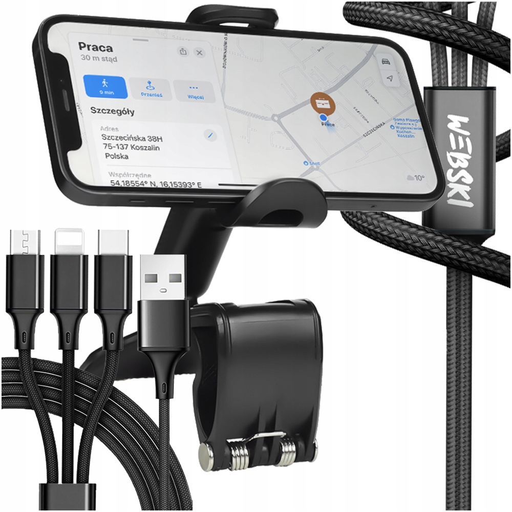

Uchwyt Do Samochodu Na Telefon Kokpit Deskę+kabel