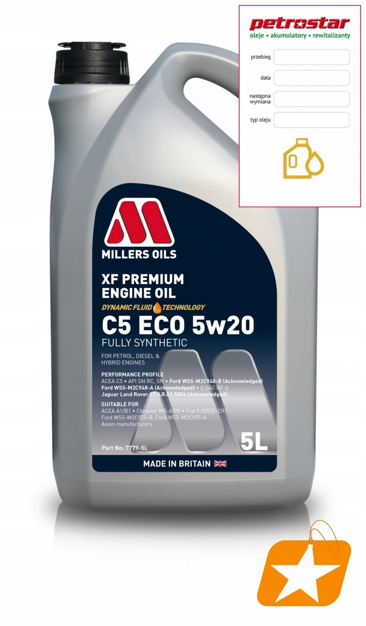 Millers Xf Premium C5 Eco 5V20 5L