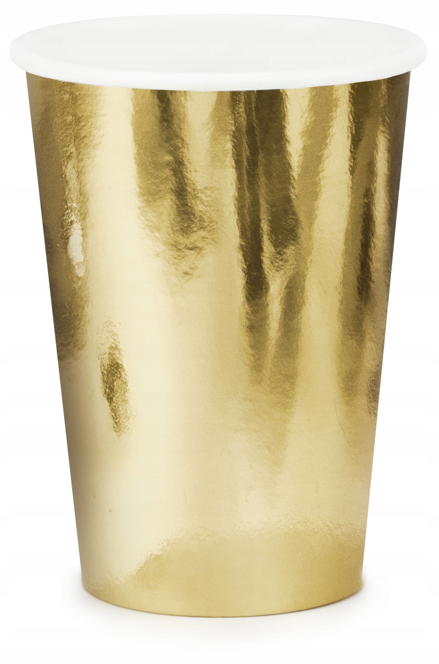 ZESTAW TALERZYKI KUBKI SERWETKI SŁOMKI - złoty Kolor złoty