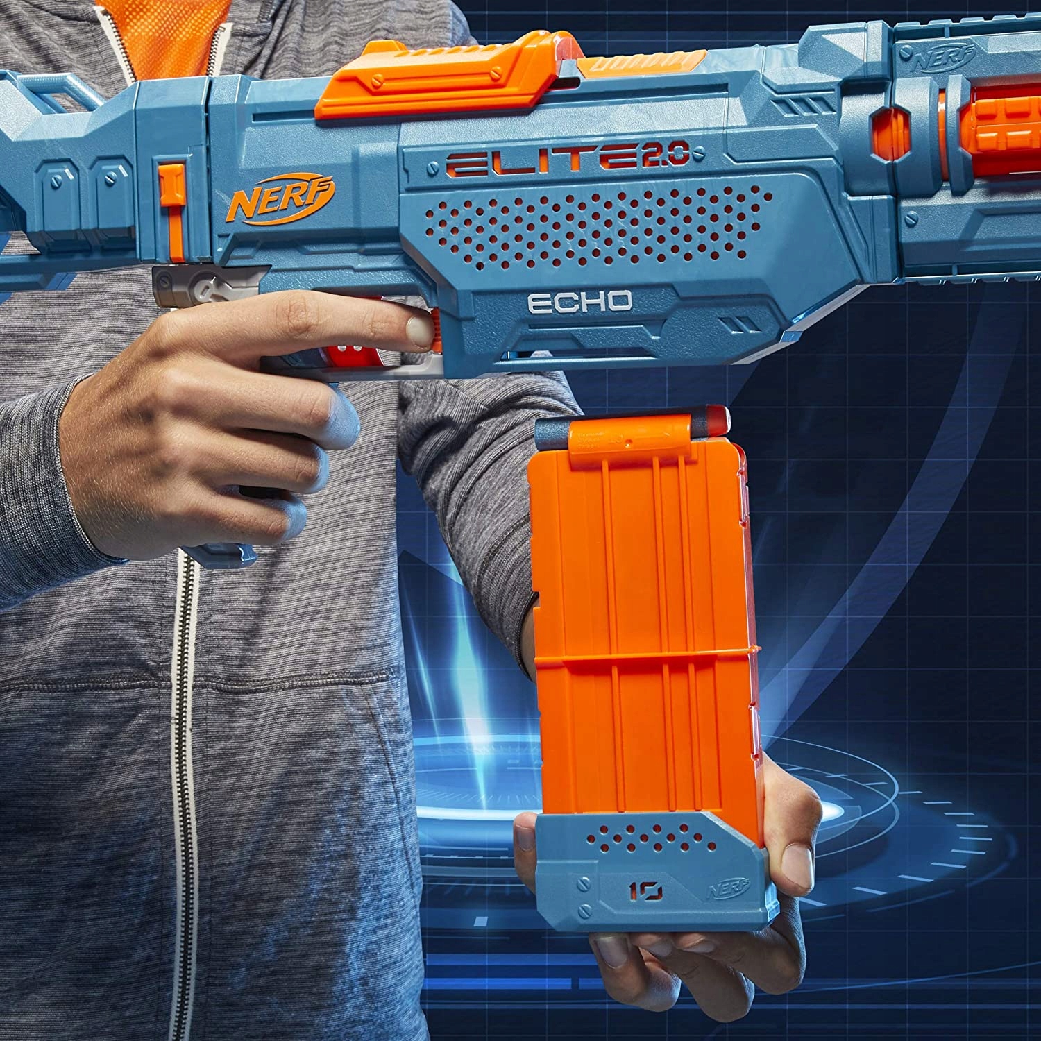 NERF ECHO CS-10 E9533 + DODATKI MEGA ZESTAW Materiał plastik inny
