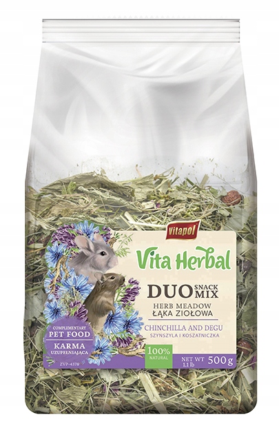 Vitapol pochoutky bylinky 0,5 kg osmák degu, činčila
