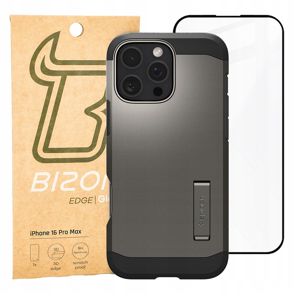 Pouzdro sklo pro iPhone 16 Pro Max Spigen Bizon sada skleněných zadní kryt krytů