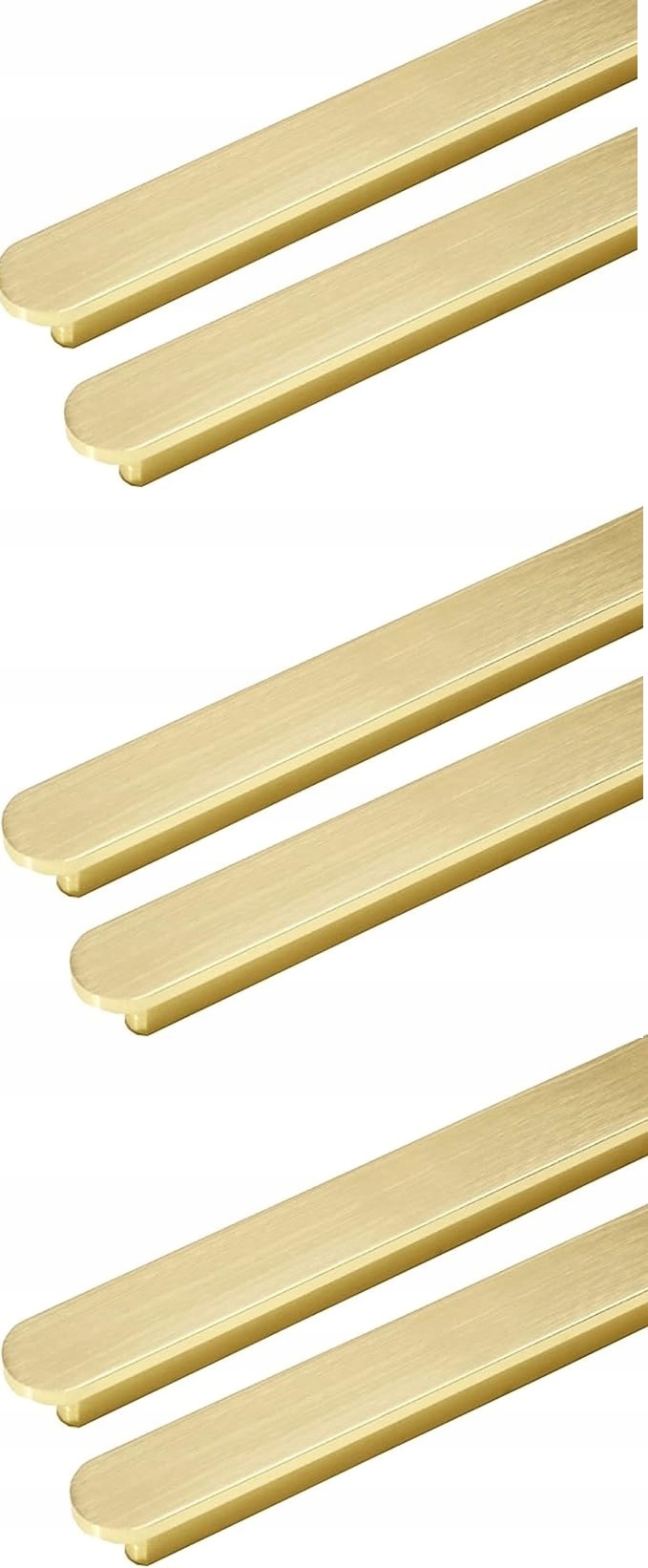 6 X Zlatý Držák Zásuvek, Kartáčované Zlato, Délka 22,1 CM, Průměr 18 MM