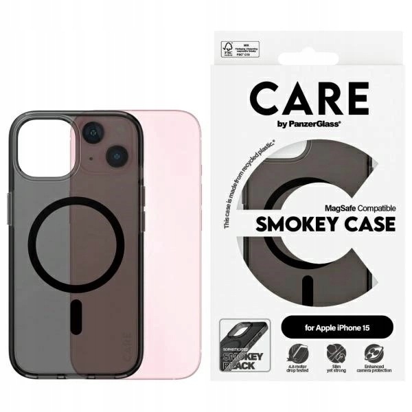 Etui Care PanzerGlass Flagship Case MagSafe na iPhone 15 czarne