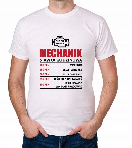 

koszulka Mechanik stawka godzinowa prezent