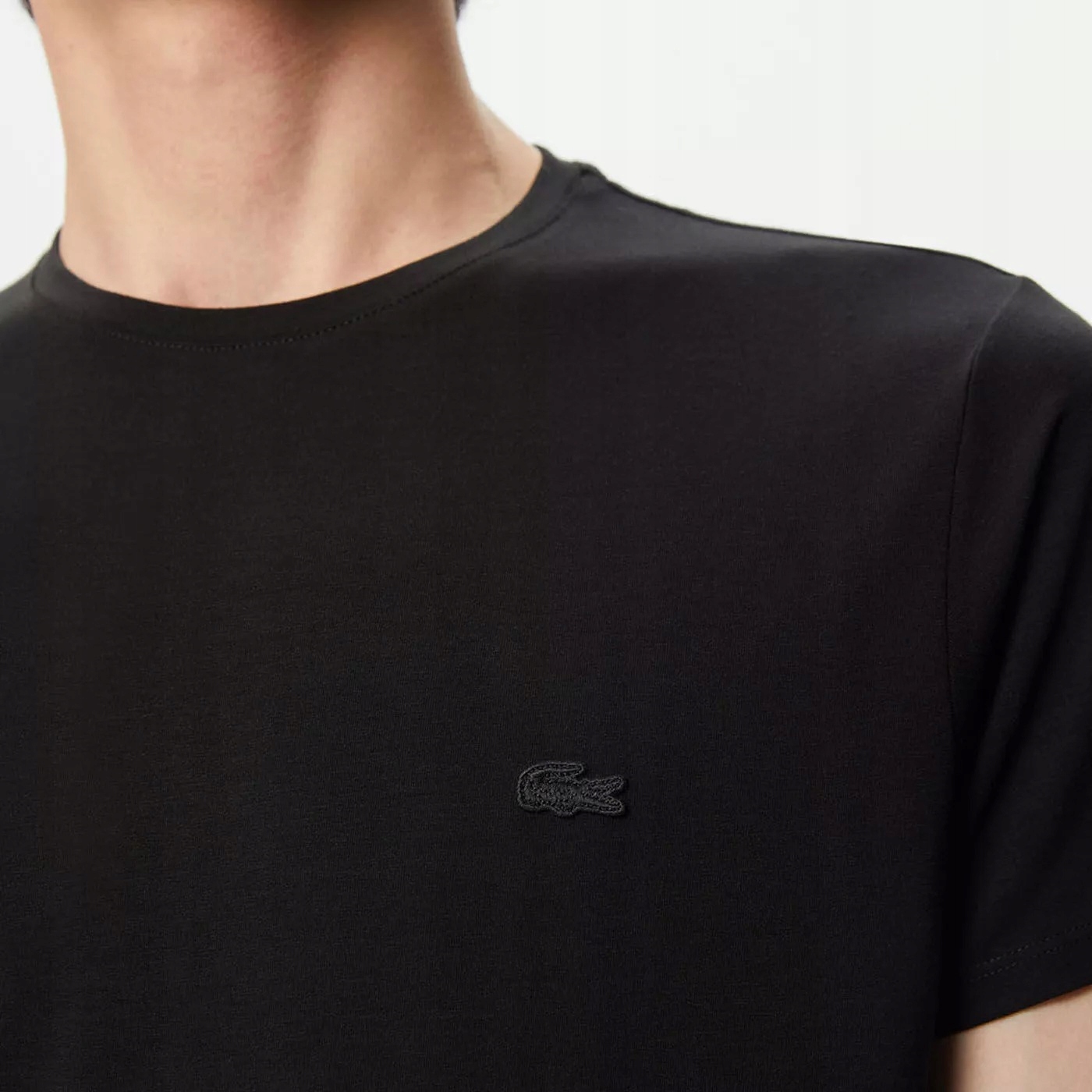 Lacoste Pánské tričko černé, černé logo, velikost S