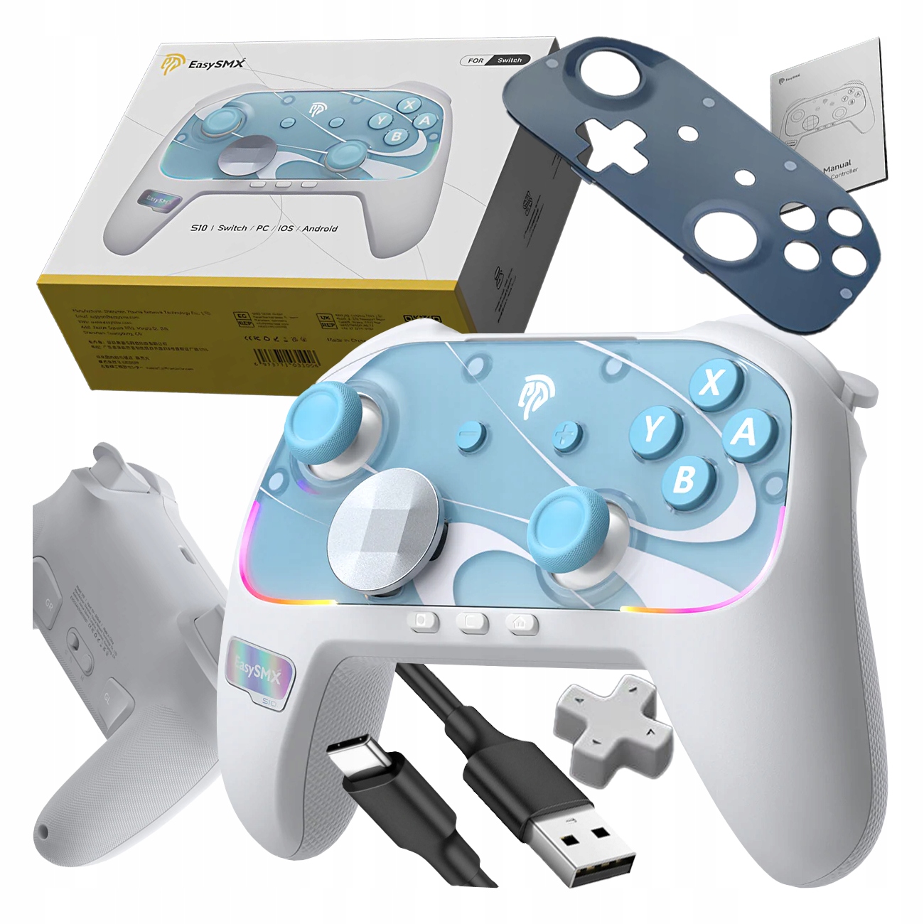 EasySMX S10 Pad bezprzewodowy do Nintendo Switch 2 Pc smartfona tableta Tmr