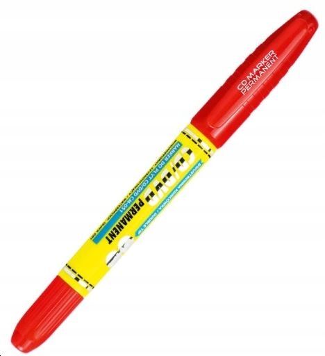 

Marker do podpisywania płyt CD DVD czerwony 2w1