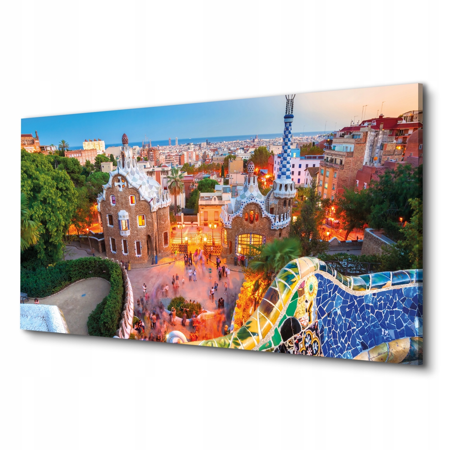 

Obraz na płótnie Barcelona domy park 100x50