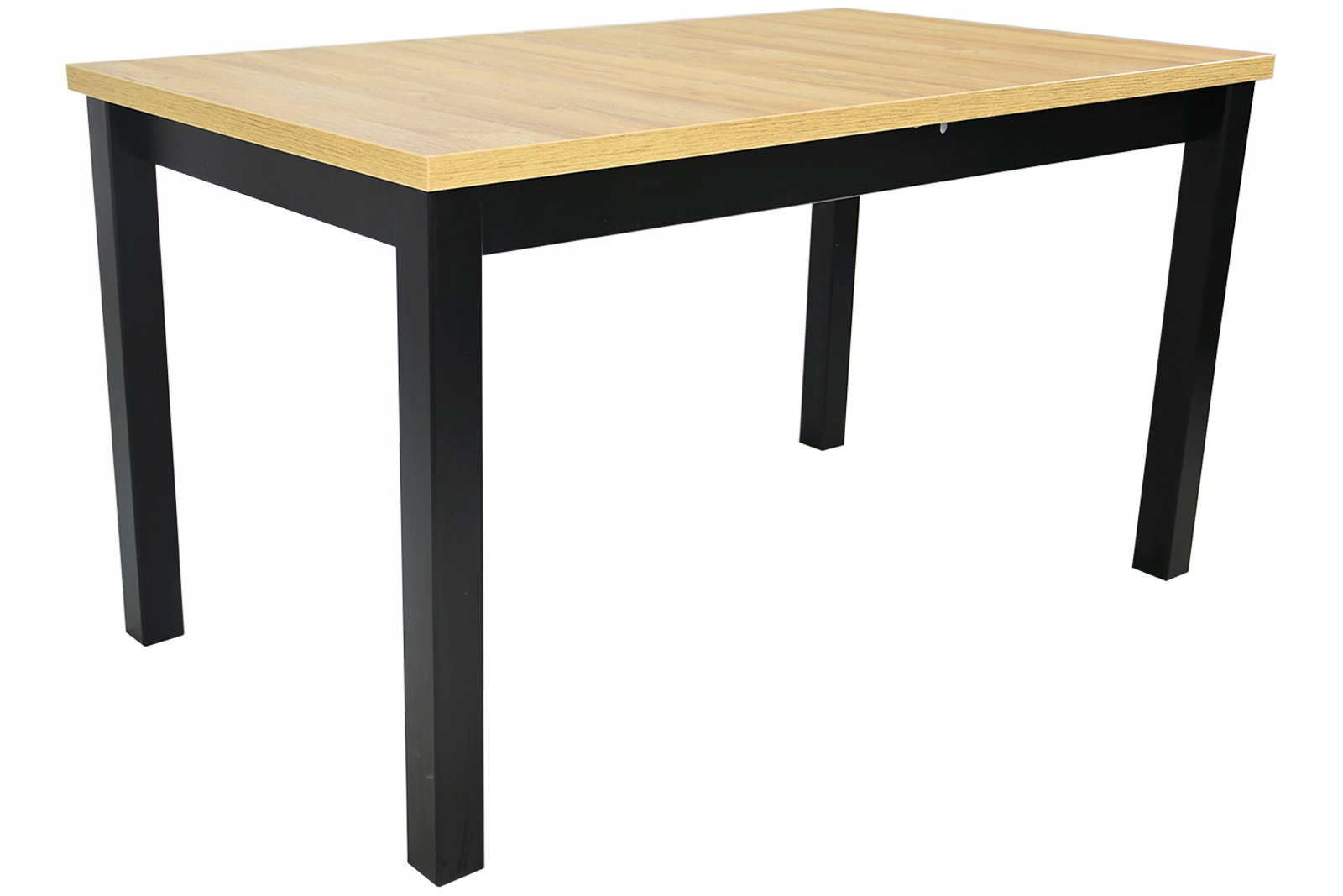 Duży Skandynawski zestaw stół + 8 czarnych krzeseł Wysokość stołu 78 cm