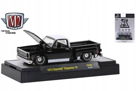 M2 Machines 1973 Chevrolet Cheyenne 10 Bla/Wh1:64