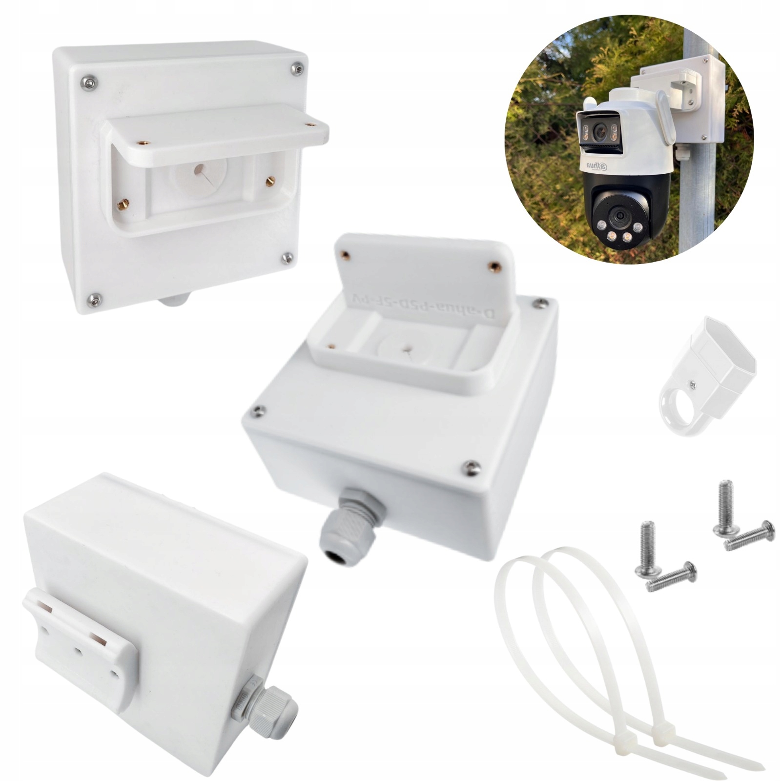 Plechovka S Těsněním Pro Kameru Dahua Picoo Dual D1 P5D-5F-PV Montáž Sloupů