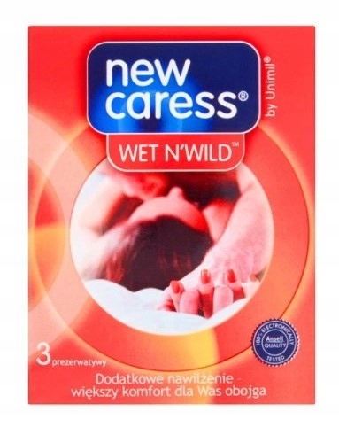 

Prezerwatywy New Caress Wet N'Wild Nawilżane 3 szt