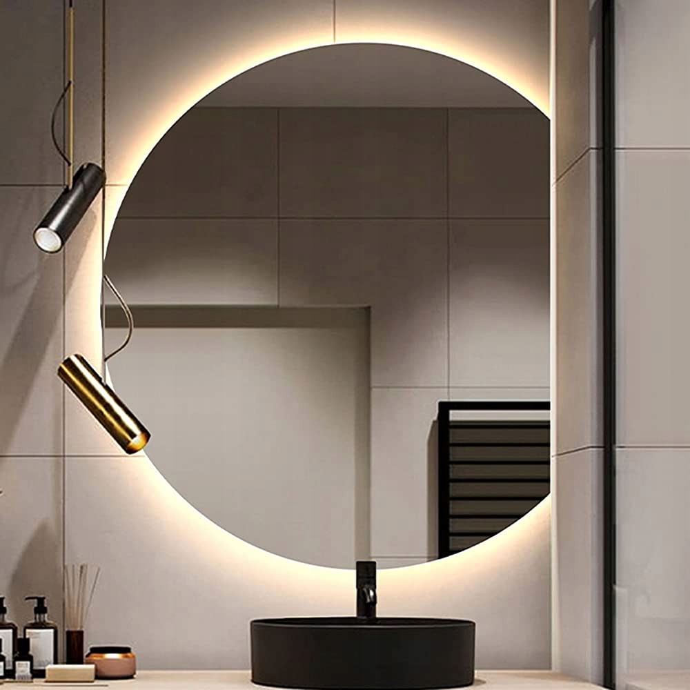 LUSTRO 90 LED ZE ŚCIĘTYM BOKIEM PÓŁOKRĄGŁE LEDOWE Kształt koło