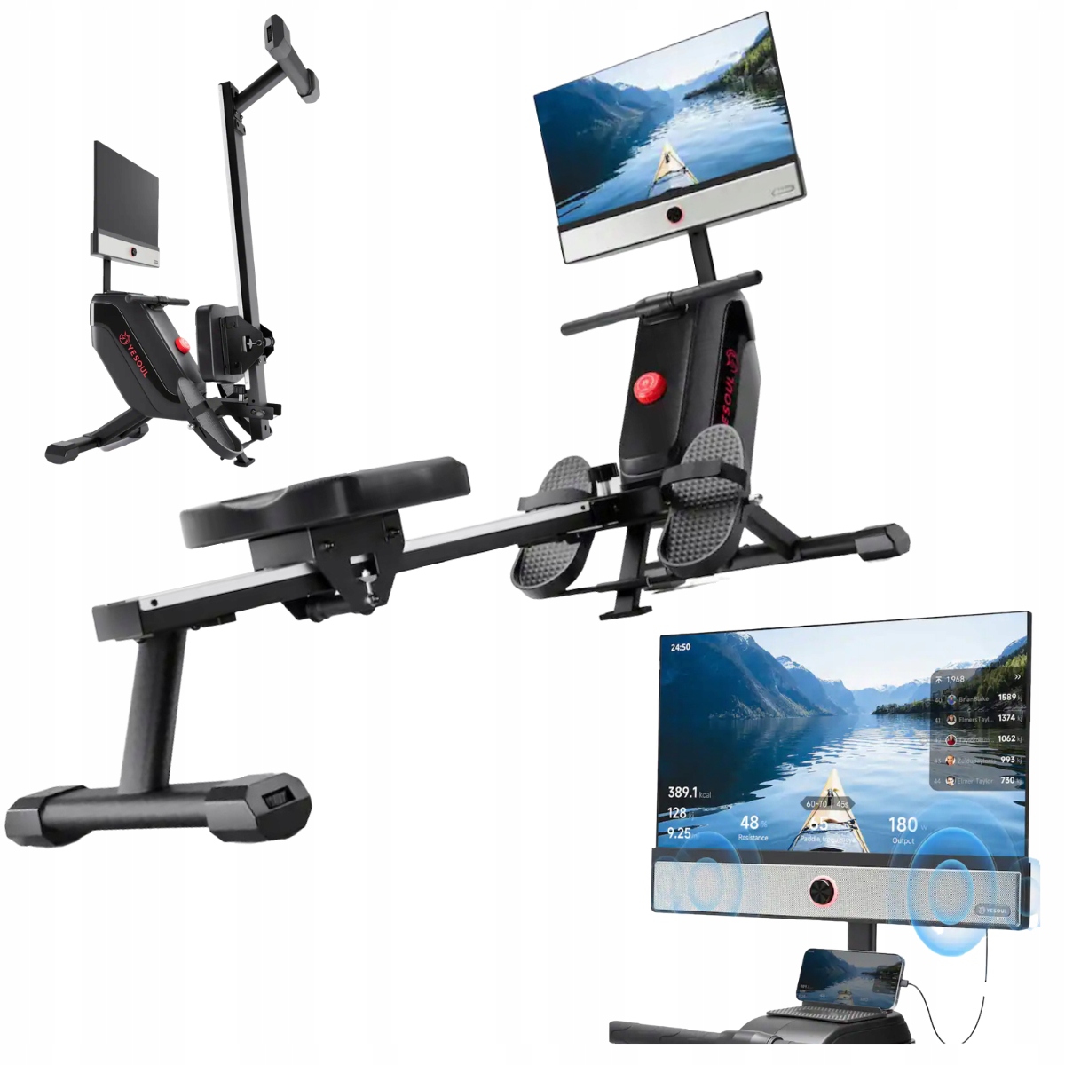 Wioślarz Magnetyczny Ergonometr Treningowy Kompaktowy Yesoul R1 Plus
