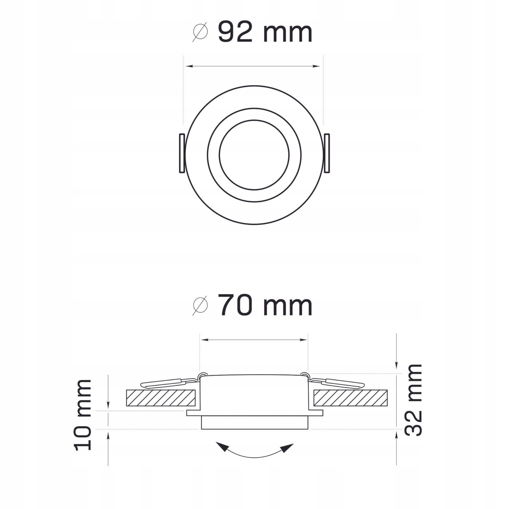 OPRAWA PODTYNKOWA LIKA R SREBRNA OKRĄGŁA Marka Polux