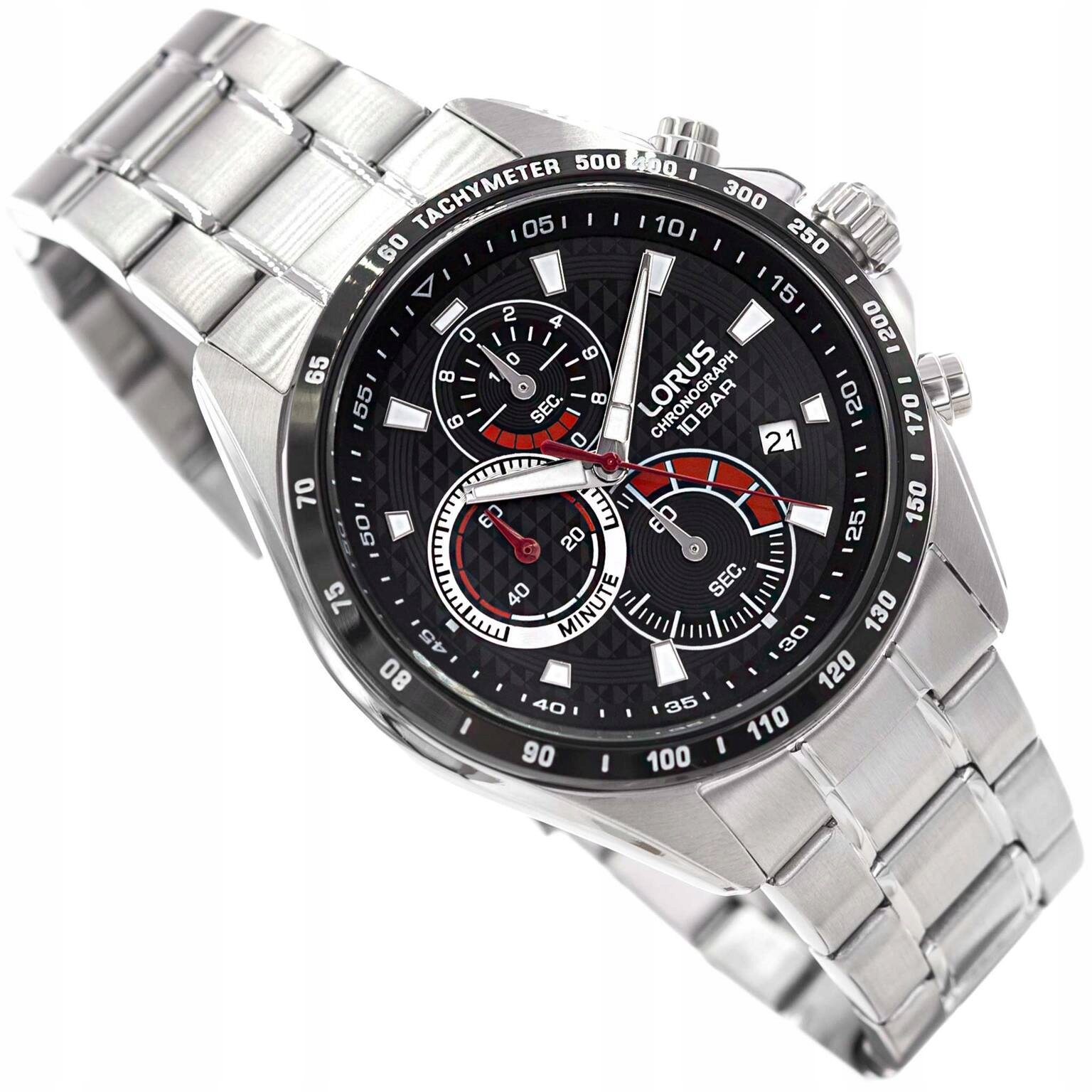 Pánské Hodinky Lorus RM357HX9 Elegantní Náramek Chronograf Data 100 M