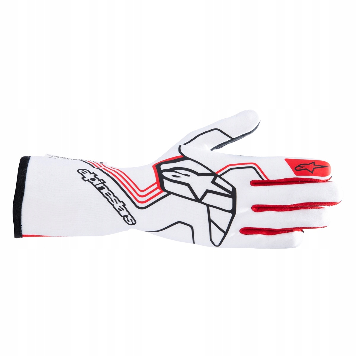 Rukavice Alpinestars Tech 1 Race v4 Fia bielo-červené veľ XXL