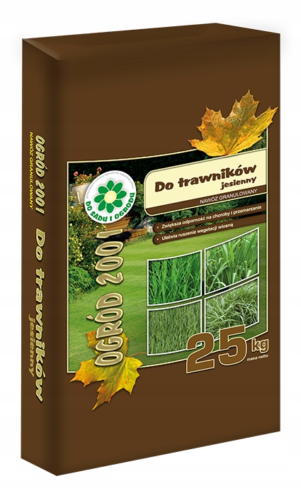 Ogród 2001 do trawników Jesienny 25kg nawóz granulowany, fosfor potas, wz