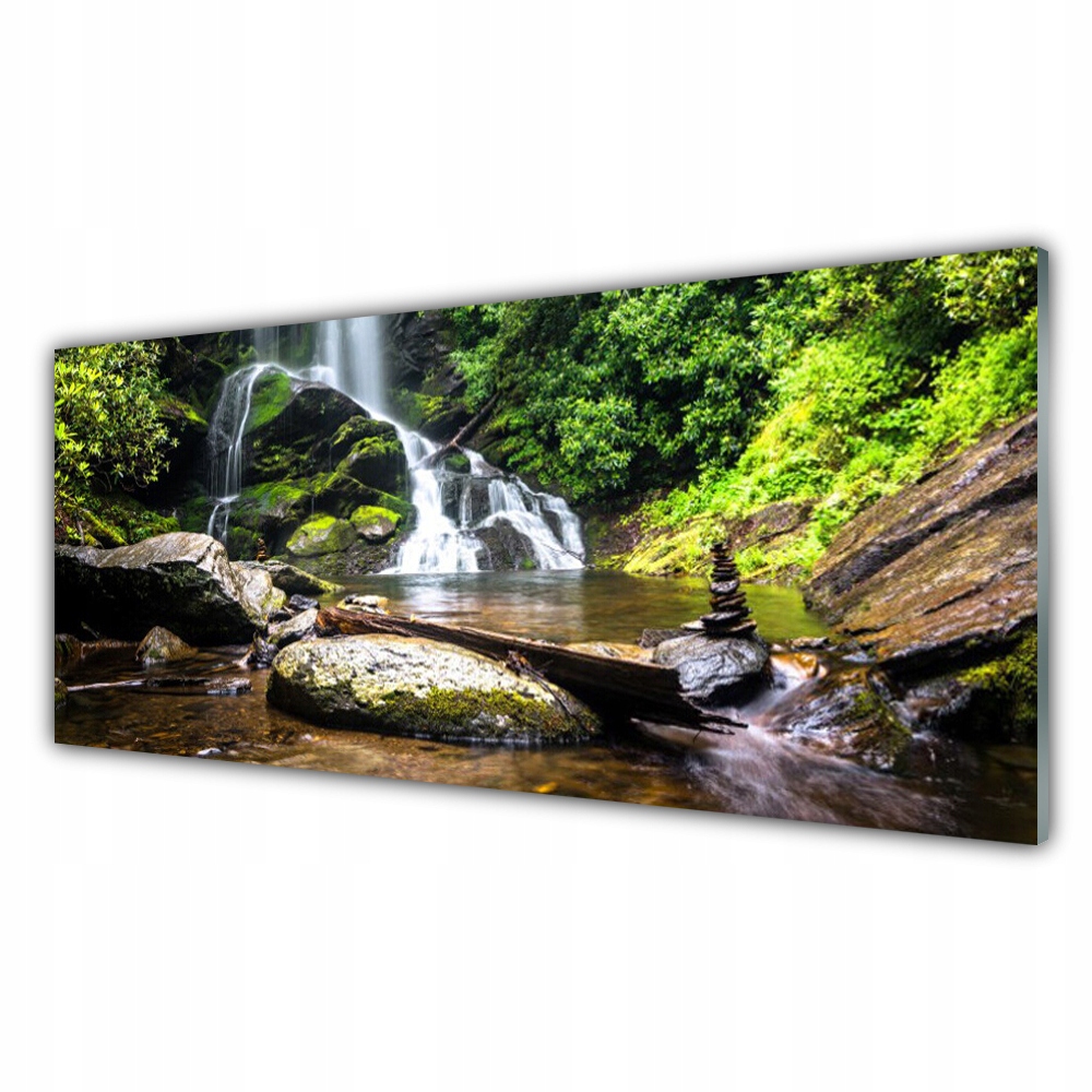 

Fotoobraz akryl 125x50 Wodospad Las Natura Potok