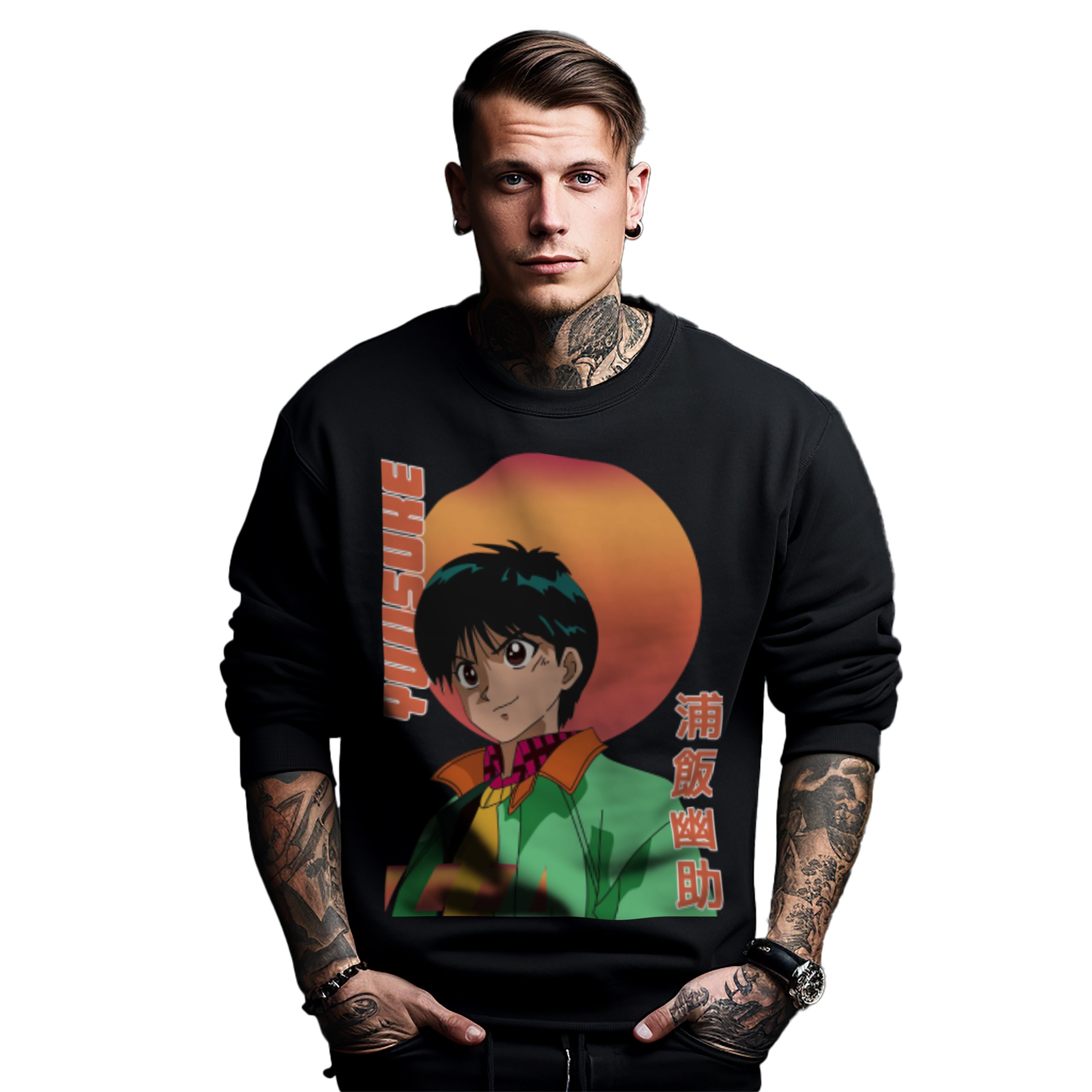 Mikina s potiskem Anime Character Illustration