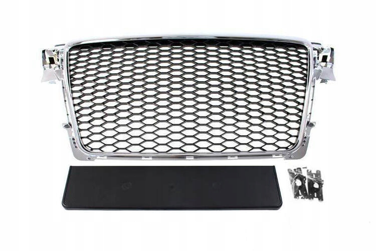 GRILL AUDI A4 B8 RS-STYLE CHROME-BLACK 08-12 PDC
