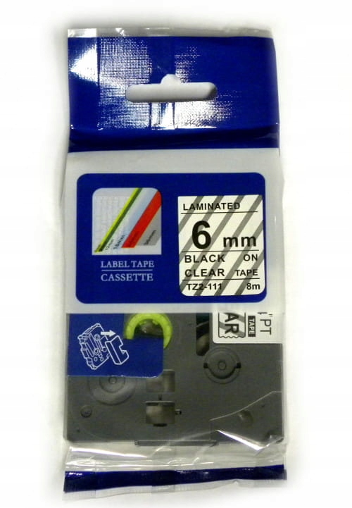 

Taśma TZ2-111 zamiennik Brother TZ-111 TZe-111 6mm