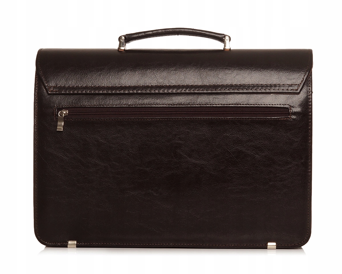 SKÓRZANA AKTÓWKA TECZKA NA DOKUMENTY SOLOME TH02 BRĄZOWY Marka Solome