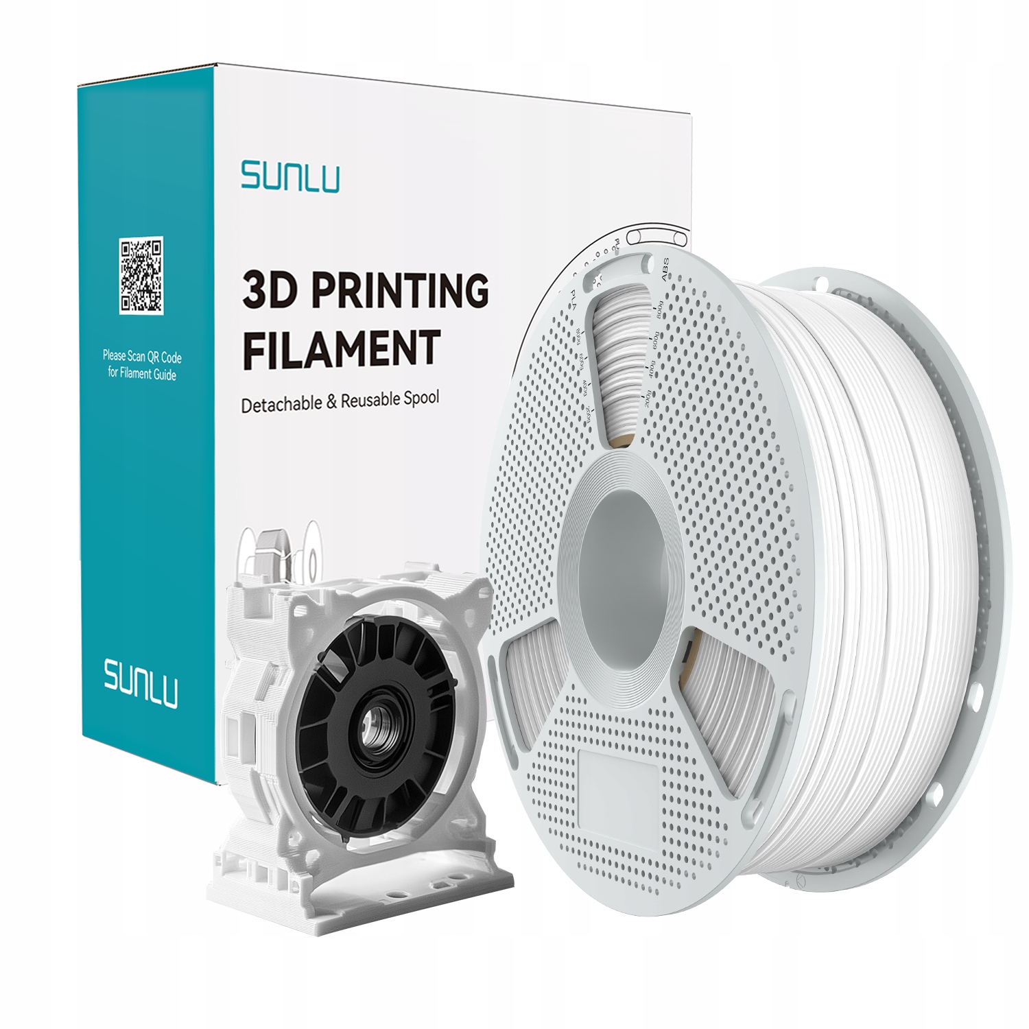 Filament Sunlu Pc-abs biały white 1KG
