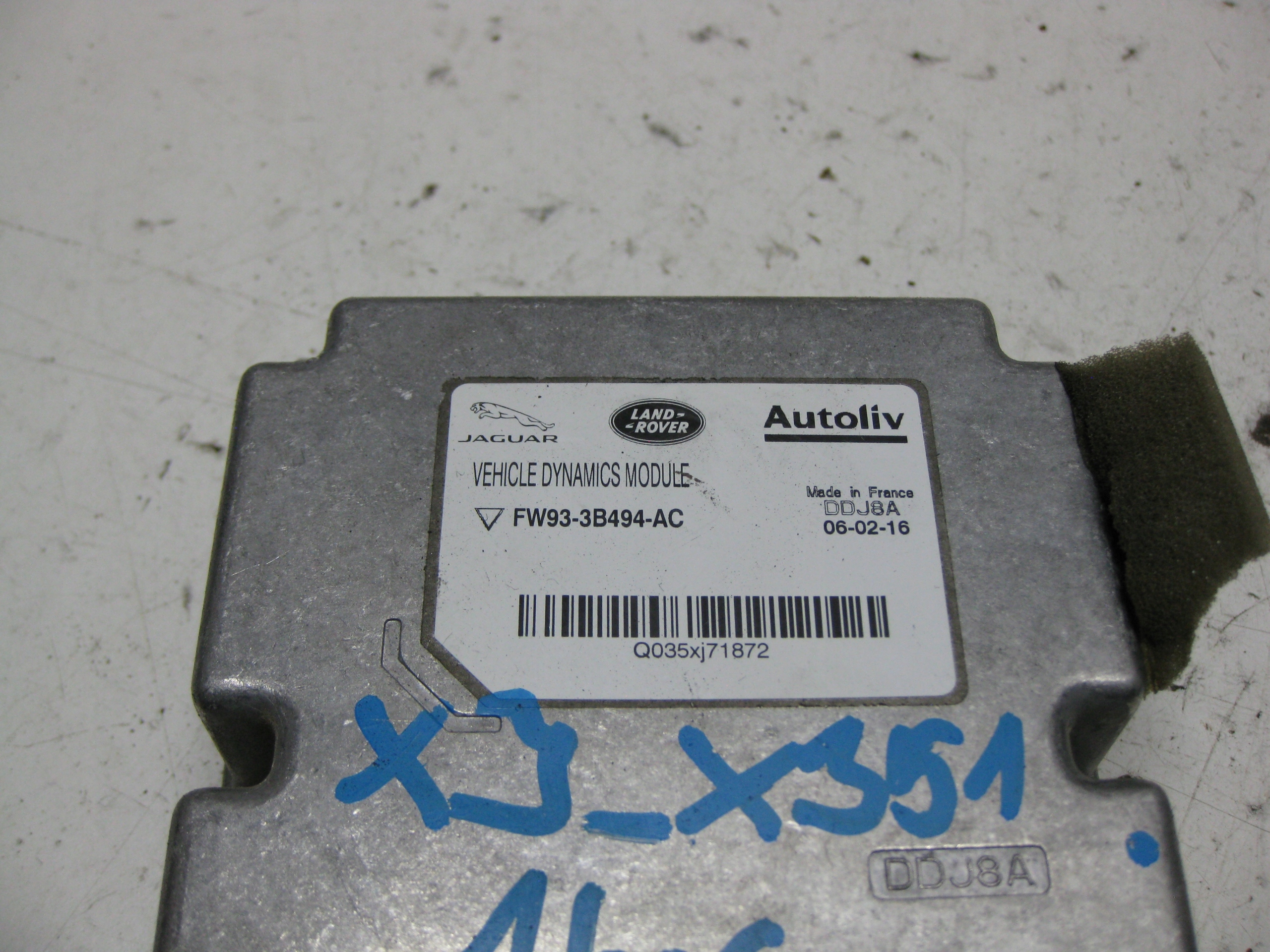 JAGUAR XJ X351 FL 3.0 D 16R module control unit springing FW93-3B494-AC