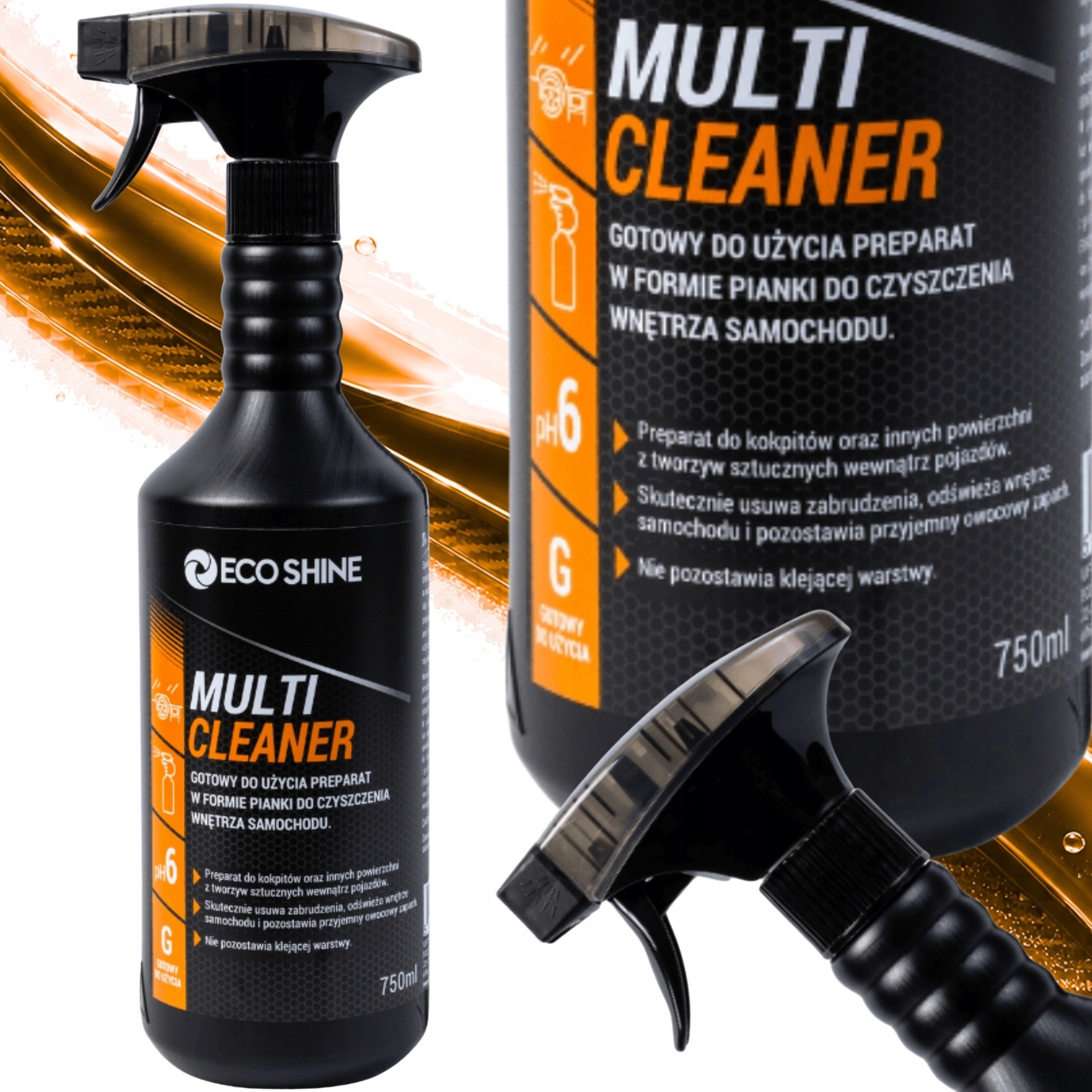 Eco Shine Multi Cleaner 750 ml – pianka do czyszczenia kokpitu i plastików