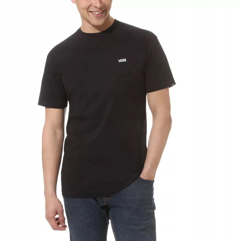 Koszulka męska bawełniana czarna t-shirt Vans Left Chest Logo VN0A3CZEY28 L