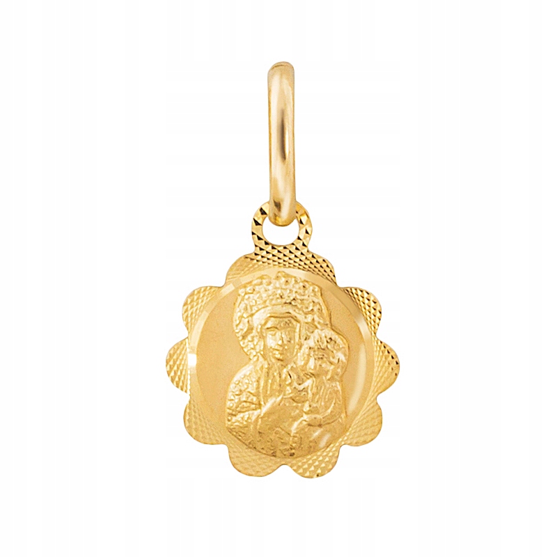 Medailon Zlato pr. 585 Panna Maria Čenstochovská Přívěsek Malý Zlatý Svaté Přijímání