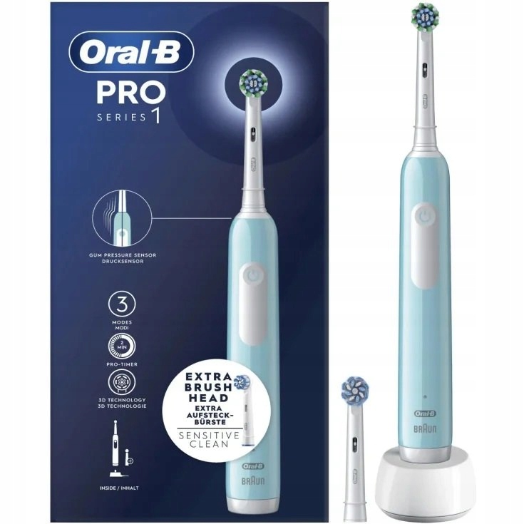 Oral-B Pro Series 1 szczoteczka elektryczna niebieska sensitive clean