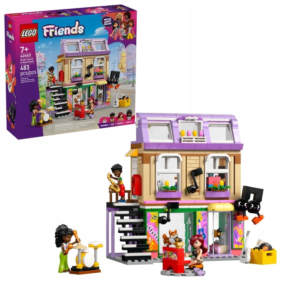Lego Friends 42653 Obchod s hudbou a byt