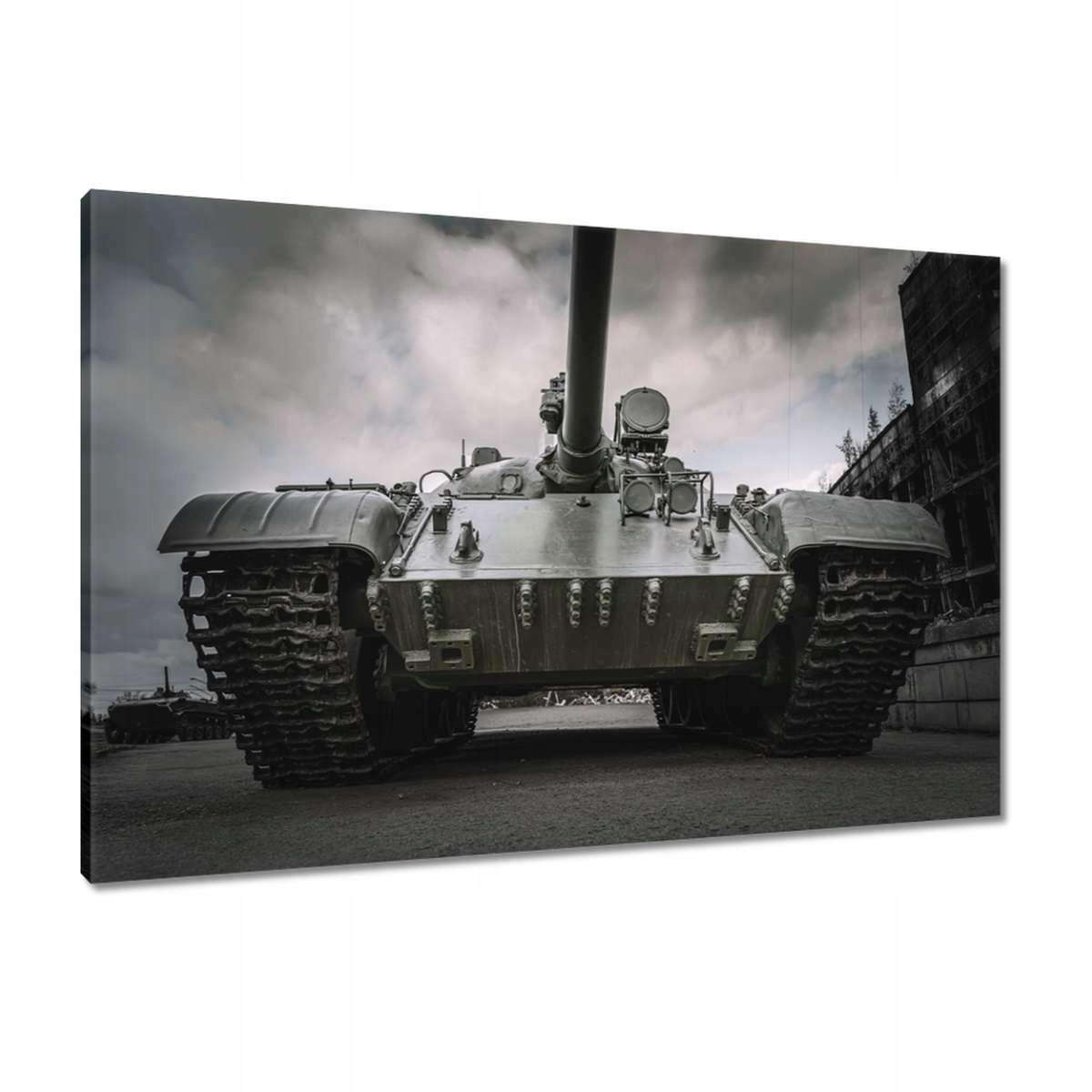 Obrazy 90x60 Starý tank na pozadí sutin