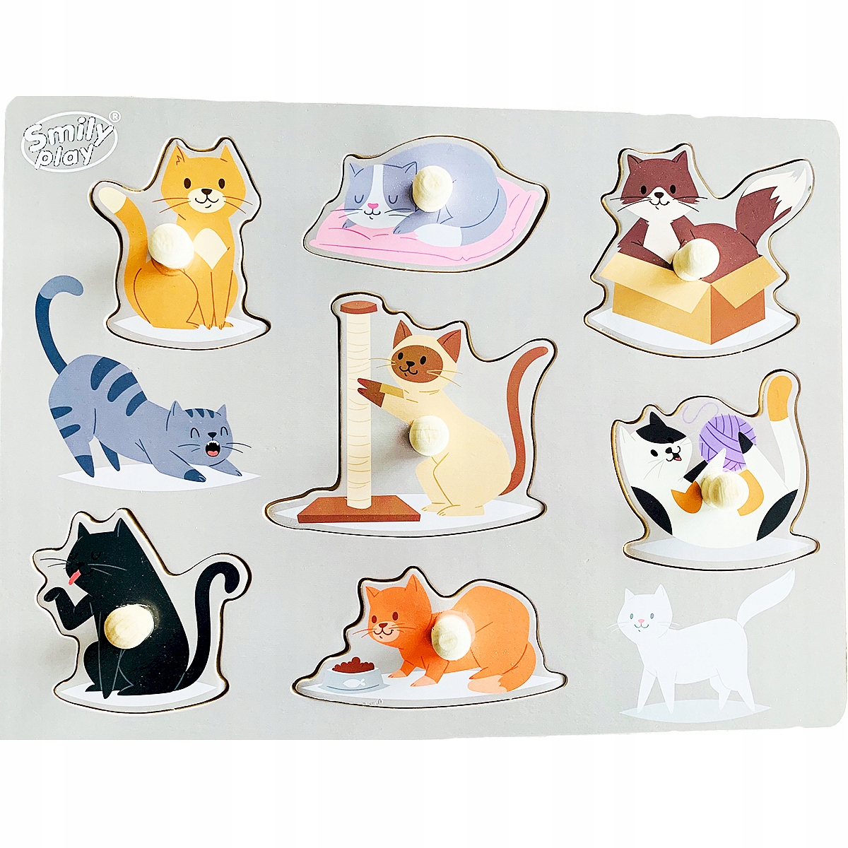 

Smily Play Drewniana Układanka Puzzle Kotki