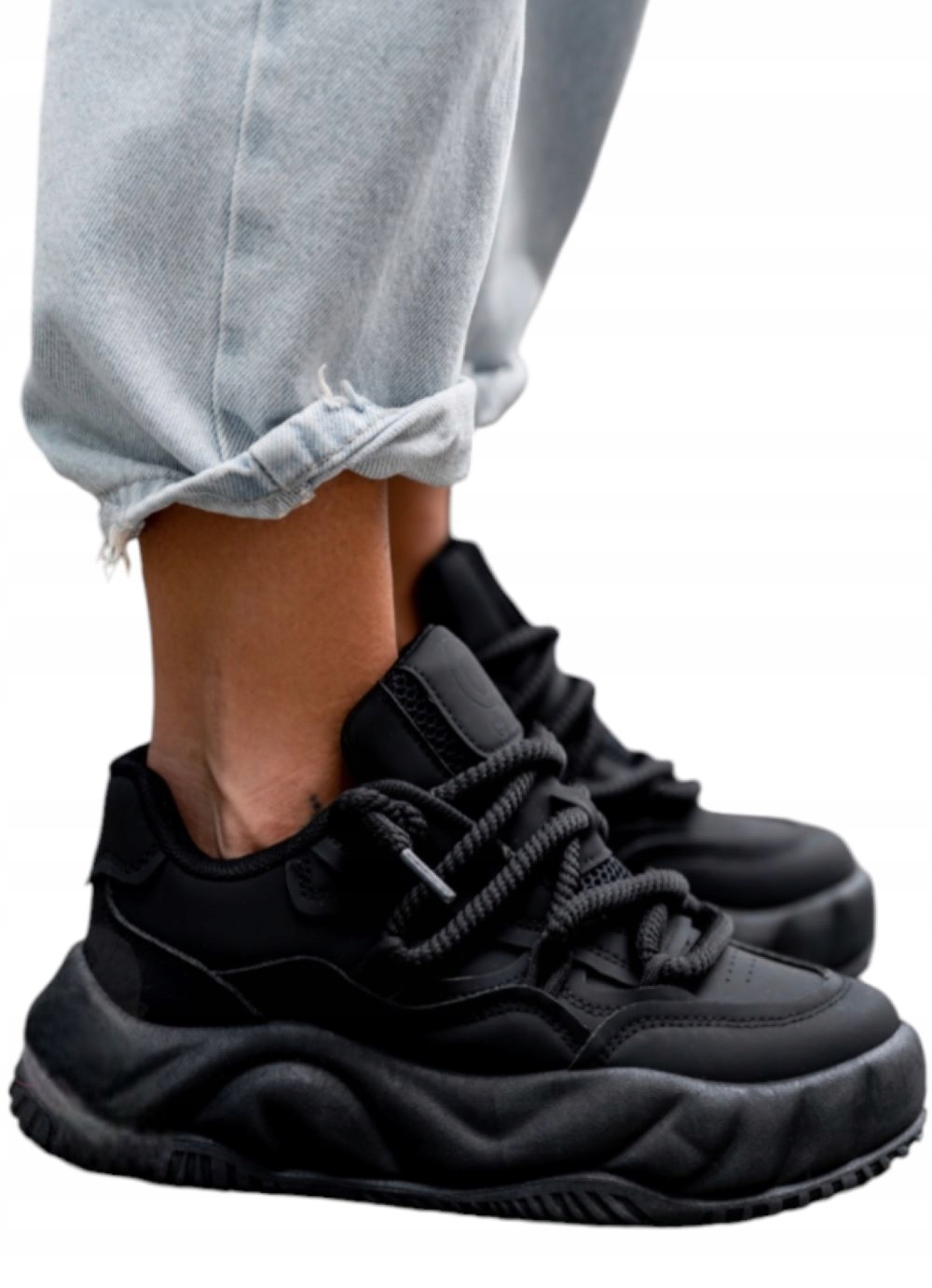 Dámské sportovní tenisky Adidasy Seastar na platformě, černé, vel.