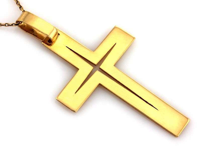 Přívěsek elegantní zlatý 585 14k Křížek bez kamenů, váha 1.48 g jako Dárek