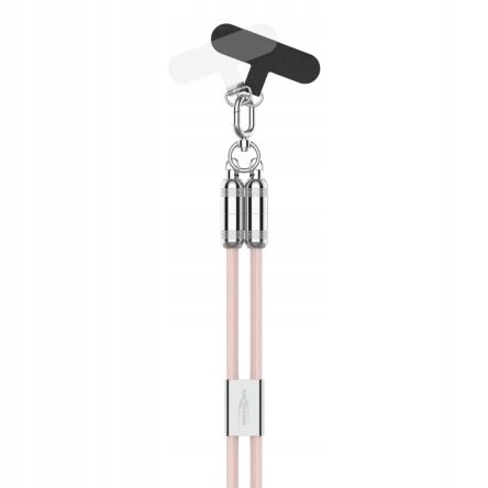 Kabel Ładujący Smyczkowy Ansmann Usb-c 60W 120cm Różowy Do Telefonu Danych