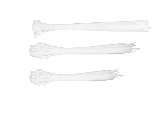 

Zestaw białych Opasek Zaciskowych 75szt 3x25szt