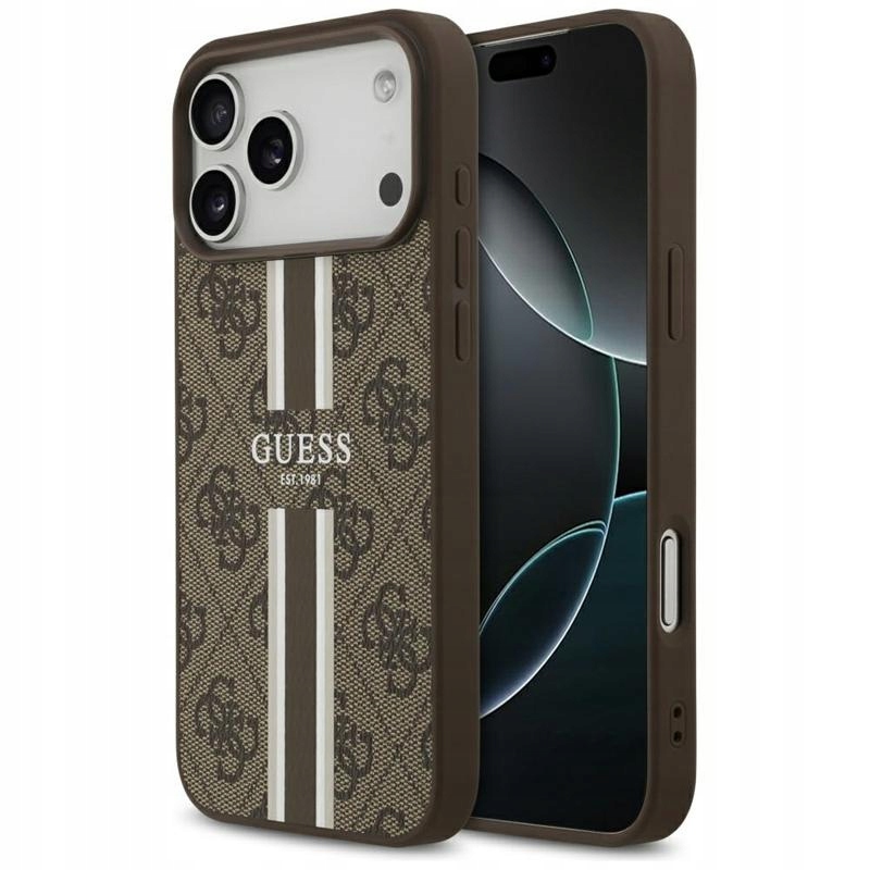 Pouzdro Magsafe Guess Pro Iphone 17 Pro Max Hnědé Magnetické Pouzdro Elegantní