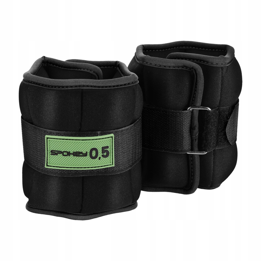 ZESTAW OBCIĄŻEŃ NEOPRENOWYCH NA RZEP FORM SPOKEY 2 x 0,5kg RĘCE NOGI