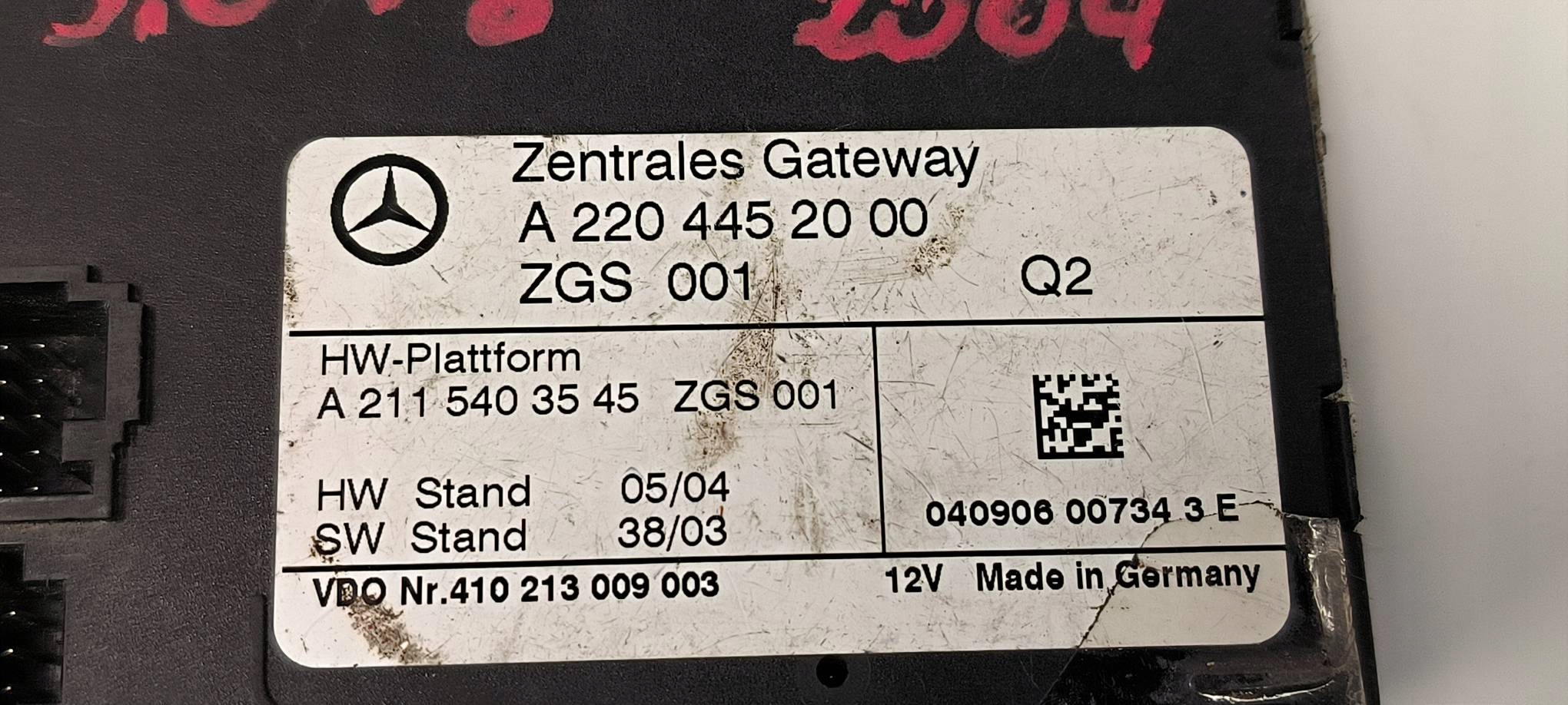 module GATEWAY A2204452000 MERCEDES S-KLASA W220