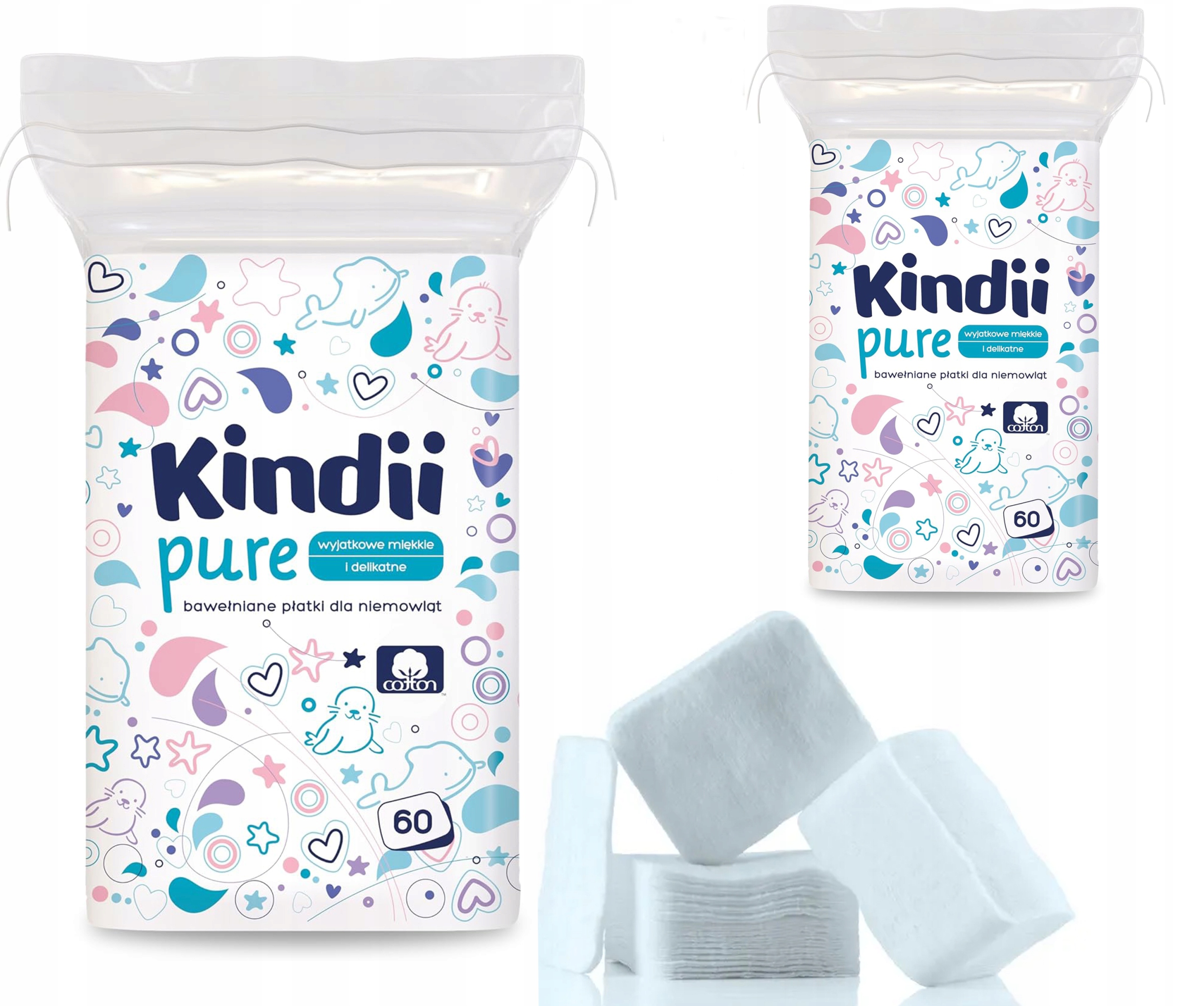 CLEANIC KINDII PŁATKI DLA NIEMOWLĄT DZIDZIUŚ 2 pack 120 płatków