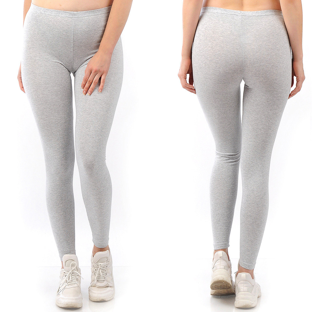 

Legginsy Polskie Getry Bawełniane Szare XXXXL 48