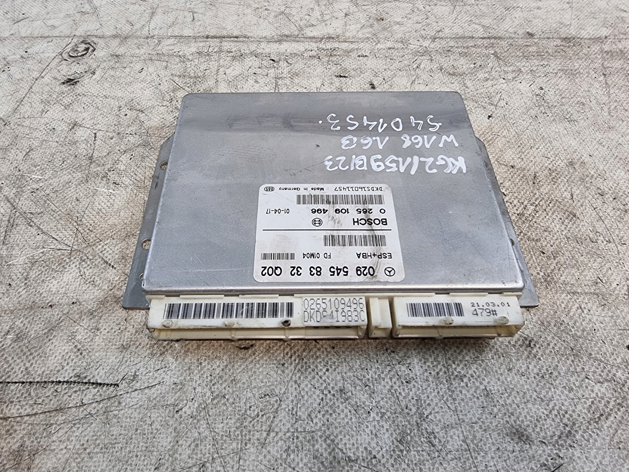 module control unit ESP OE 0295458332 MERCEDES A KLASA W168 1.6B